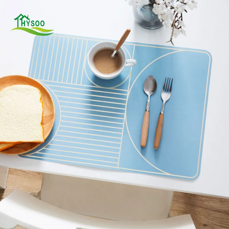 Waterproof rectangular table mat plastic plate bowl mats creative anti