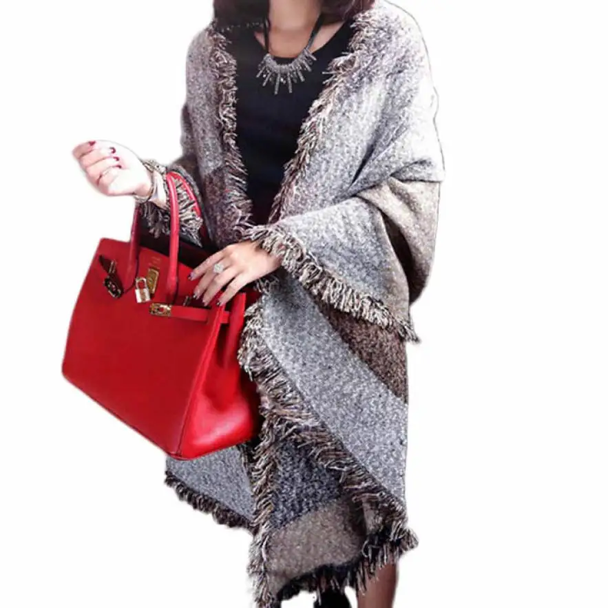 Modern Fashion Women s Large font b Tartan b font Scarf Shawl Stole Plaid Woollen Cloth