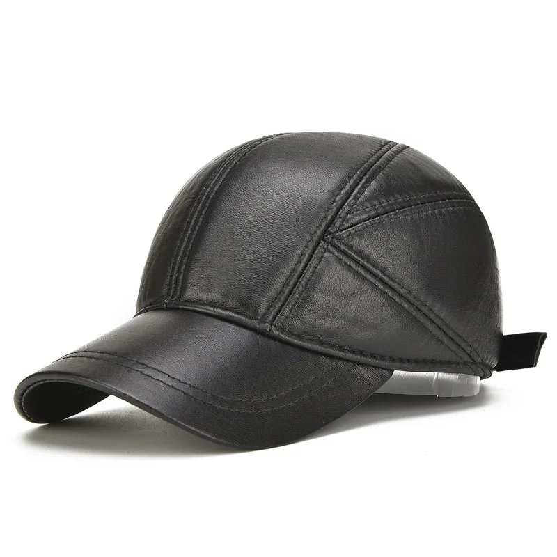 Высокое качество русская Зимняя кепка для мужчин твердая искусственная кожа бейсбольная кепка s бренд Snapback Зимняя шапка папа облегающая шапка