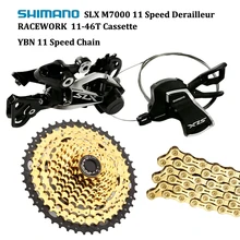 Shimano SLX M7000 MTB 11 Speed Shifter Rear Derailleur With RACEWORK 11-46T Cassette And YBN 11 Speed Chain