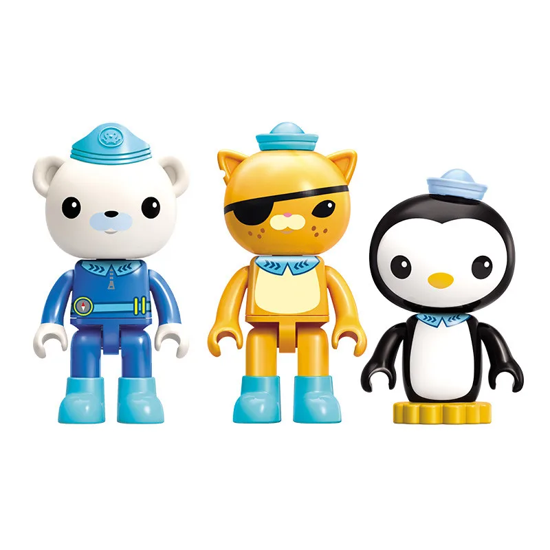 Enleten Octonauts образование строительные блоки укладки игрушки для детей, подарки корабль лодка Осьминог капитан бак