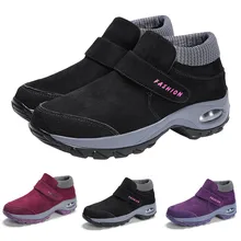 Женские Модные Повседневные кроссовки на танкетке и платформе; обувь с толстой подошвой