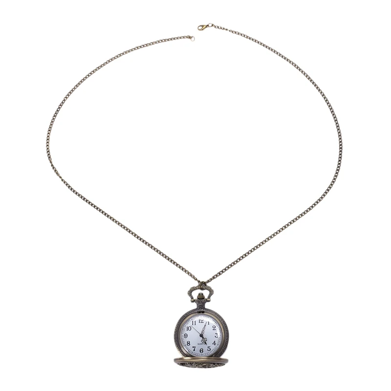

Dragon Pocket Watch Fob Chain Quartz Necklace Watches Cartoon Comics Male Open-Face Clock Mens Watch Mens