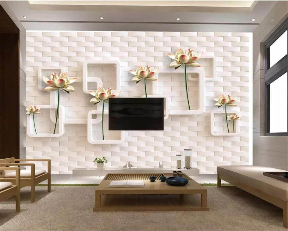 Фотообои beibehang на заказ 3d фотообои трехмерные цветные резные стеклянные фоновые