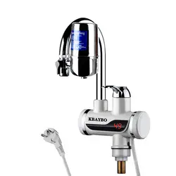 KBAYBO 3000 Вт мгновенный Электрический водонагреватель нажмите Кухня кран фильтр для воды мгновенная ЕС plug