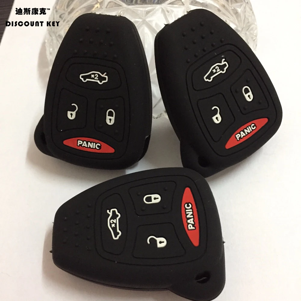 Silicone car key case cover For Jeep wrangler Jeep Compass Jeep Liberty CHRYSLER 300 PT Cruiser