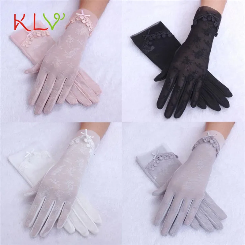 Женские перчатки летние УФ защитные для вождения кружевные 17SEP7|lace gloves|driving gloveswomen