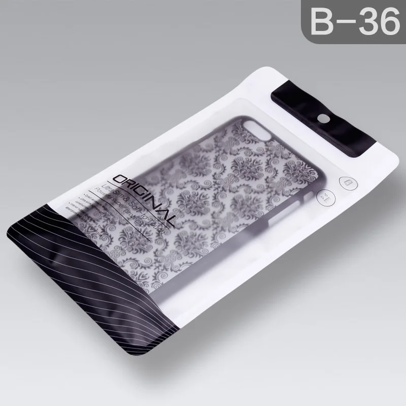 B-36 Clear plastic packaging bag cellphone case accessories retail packing PVC CPP bag forGalaxy S7edge accessories 2000pcs