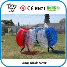 12 шт.(6red+ 6 синий+ 2 Воздуходувы) 1.5 м пузырь футбол, людской мяч, бампер мяч, Зорб мяч для продажи, футбол в шарах