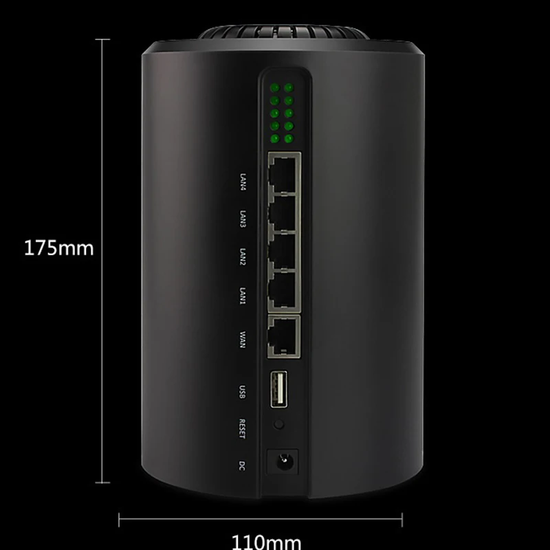 5x10/100 м высокомощный беспроводной wifi роутер для usb vpn-11ac 1200 Мбит/с гигабитная точка доступа wi-fi RJ45 двухдиапазонный цилиндрический wi-fi роутер