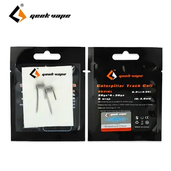 

Original 2pcs GeekVape Caterpillar Track Coil SS316L/ KAI Coil W/ 0.3ohm Resistance & Better Flavor Experience E-cig Coil