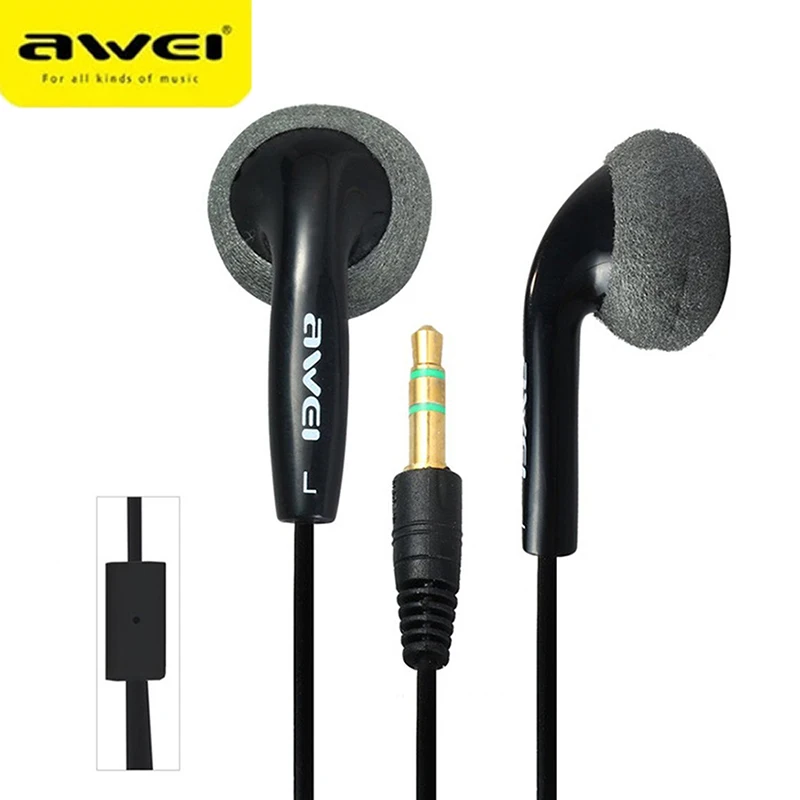 

Awei Sport Wired Stereo Headphone High Quality Earphone For Your Ear Phone Buds iPhone Samsung Player Headset Earbuds Earpieces