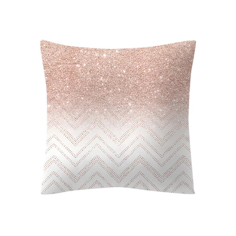 Розовый, золотой, розовый чехол для подушки Cojines Decorativos Para, квадратная наволочка для дивана, наволочка для домашнего декора - Цвет: B