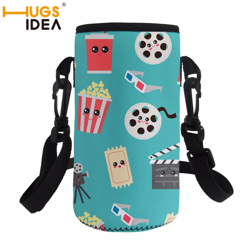 

HUGSIDEA Funny Vintage Movie Tape Water Bottles Cover Warm Heat Insulation Thermos Cup Bag Quality Pouch Holder Sleeve Carrier