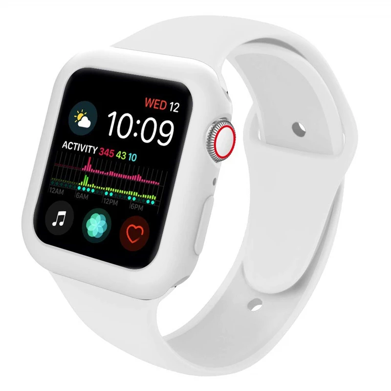 Wristbands for Apple Watch Band 40mm 44mm with TPU Case Soft Sport Silicone Strap for iWatch Series 4/3/2/1 Edition Bracelet Wristbands for Apple Watch Band 40mm 44mm with TPU Case Soft Sport Silicone Strap for iWatch Series 4/3/2/1 Edition Bracelet