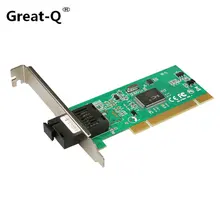 Сетевая карта Great-Q PCI Fiber 100M SC одиночный/двойной режим одиночный/двойной волоконный приемопередатчик медиаконвертер IP-100A 1310/1550