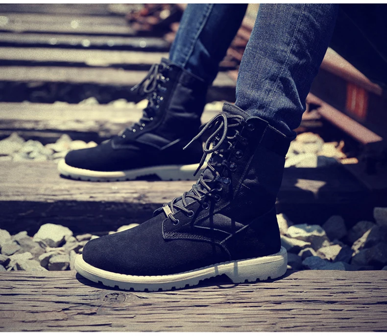 Women's Ankle Boot Women Mid-Calf Desert Boots' Leather Boots Women Knee High Flat High Boots Female Winter Shoes Plus Size 11 9 (1)