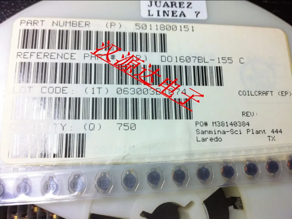 

DO1607B-155MLC 1.5MH 0.14A COILCRAFT line art SMD power inductor manufacturers