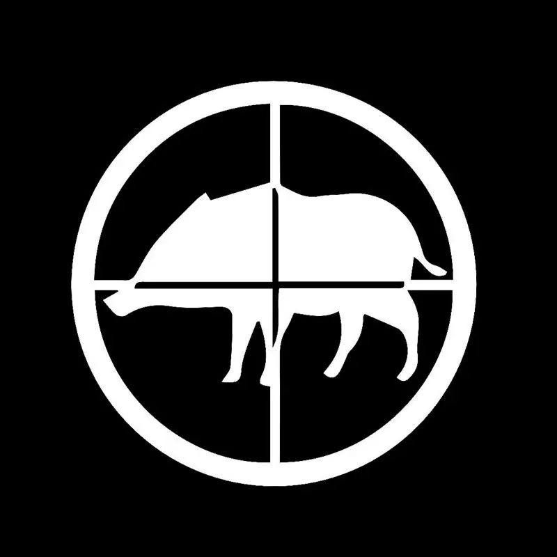 QYPF 14 3 см * креативные наклейки для охоты на животных стрельбы дикого кабана