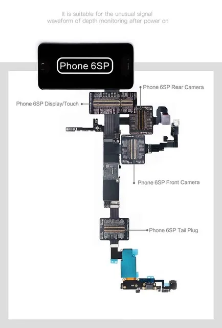 for iPhone 6SP Qianli iBridge измерительный кабель для iPhone 6, 6 P, 6 S, 6SP, 7, 7 P, материнская плата, контактное сопротивление, напряжение, сигнал, тест, удлинитель, ремонт - Цвет: for iPhone 6SP
