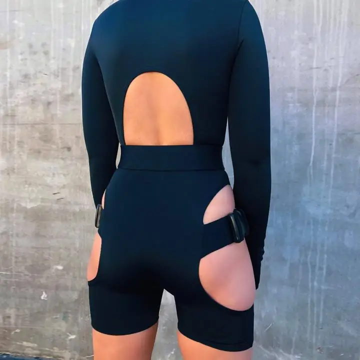 cut out buckle jumpsuit