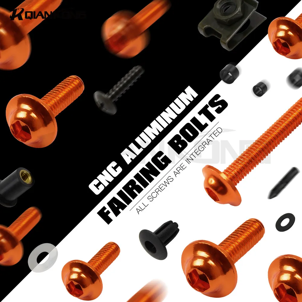 

Discounted prices Motorcycle CNC Fairing Bolt Screw Fastener For honda cbr 600 f4i aprilia rs 125 cbr drz400 motorcycle hand pr