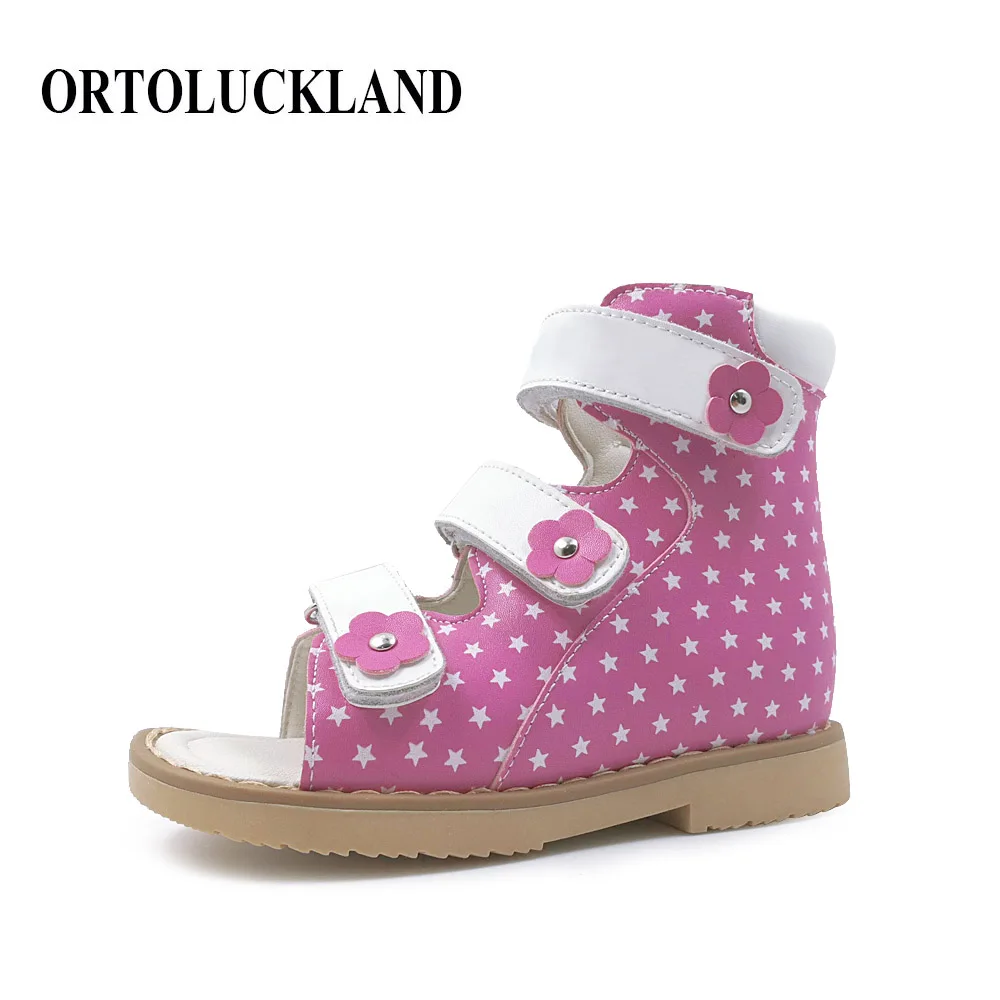

2017 fashion spring/summer fashion kids leather shoes girl orthopedic sandals