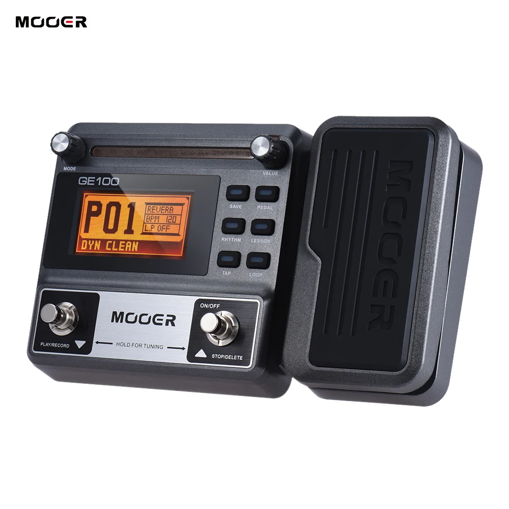 

MOOER GE100 Guitar Multi-effects Processor Effect Pedal with Loop Recording(180 Seconds) Tuning Tap Tempo Rhythm Setting