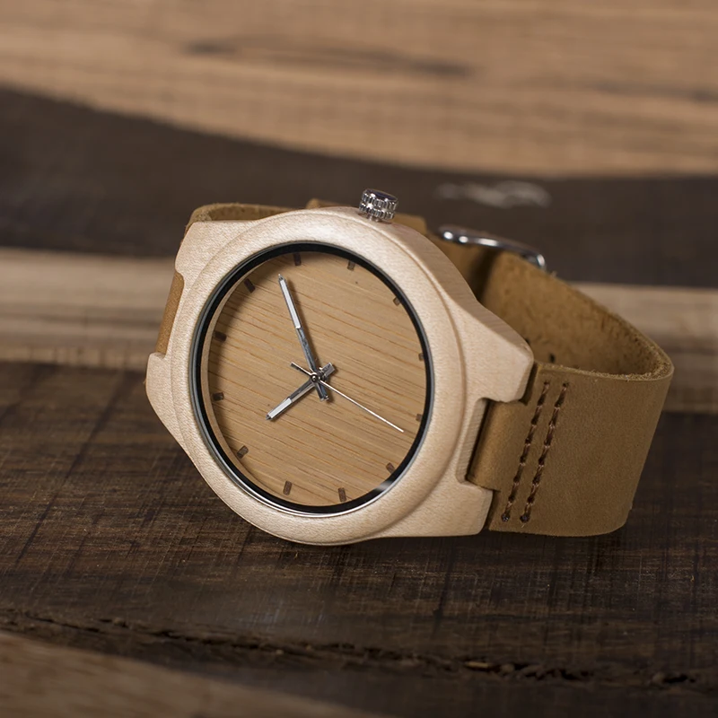 BOBO BIRD WF10 New Maple Wood Watch Pine Wooden Top Brand Luxury Quartz Watches for Men With Gift Box relojes mujer OEM
