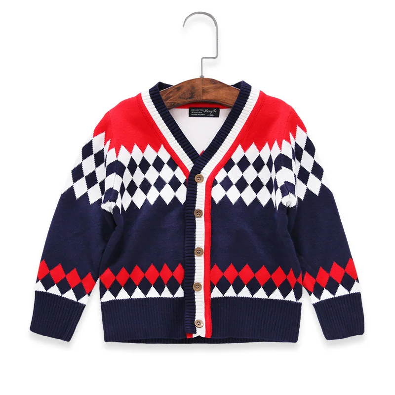 Брендовые свитера для мальчиков; детская одежда; джемперы для мальчиков; Осенняя верхняя одежда; кардиганы для мальчика; куртка; одежда высокого качества; свитер с геометрическим рисунком для мальчиков