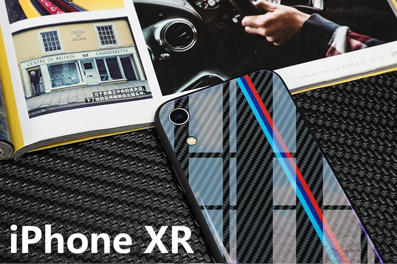 glass AMG design Phone Case for iphone X XS Max 6 6s 7 8 plus 12 mini 11 13 pro max samsung s8 s9 s10 plus note 8 9 cover 13 case