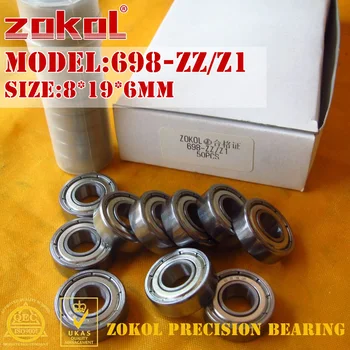 

ZOKOL 698 ZZ Z1 bearing 698ZZ 698z p5z4 Miniature Deep Groove ball bearing 8*19*6mm