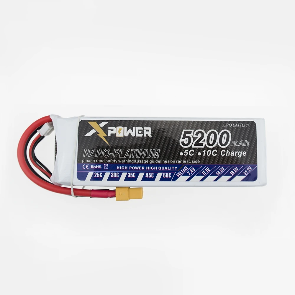 Литий полимерный аккумулятор Xpower 11 1 В 5200 мАч 3S 30C штекер XT60 для самостоятельной