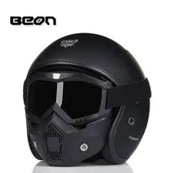 2019 Новый BEON 3/4 лицо Мотокросс мотоциклетный шлем военные шлемы локомотив композитный Ретро дизайн четыре сезона из FRP