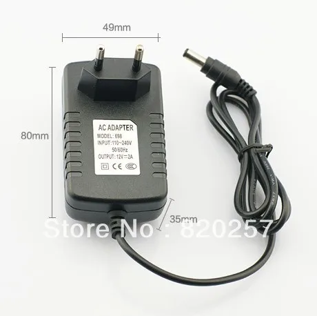 

Free Shipping 5pcs/lot DC12V 1A 12W AC100-240V input led Adapter power supply with EU plug