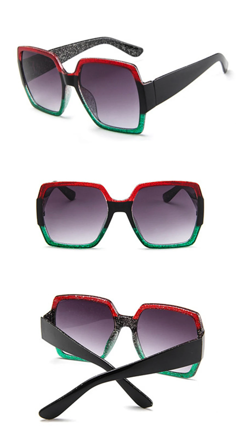 Square Luxury Sun Glasses Brand Designer Ladies Oversized Sunglasses Women Big Frame Mirror Sun Glasses For Female UV400  (5)