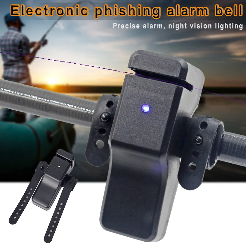

LED Electronic Fishing Bite Sound Alarm Alert Bell Fish Rod Clip-On Indicator FI-19ING