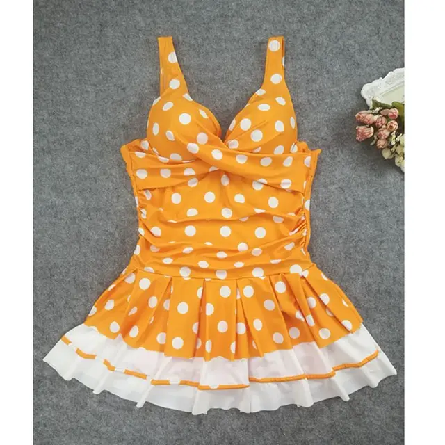 2019 Bikinis Swimwear Women Tankini Swimsuit Female Plus Size yellow