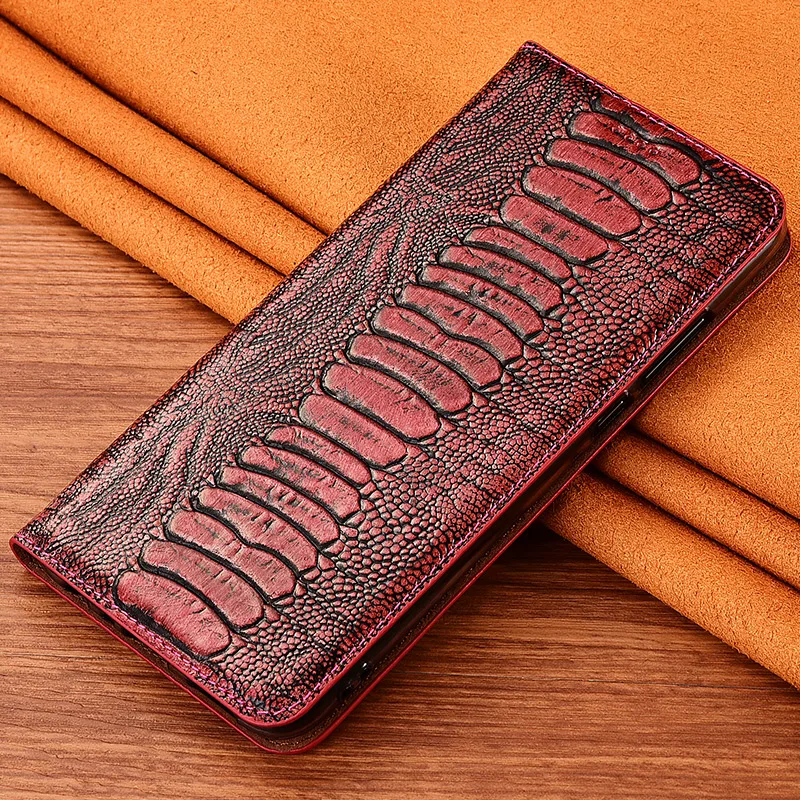

Phone Case For Lenovo Z6 Pro Lite Cover Flip Stand Card Pocket Genuine Cow Leather Case