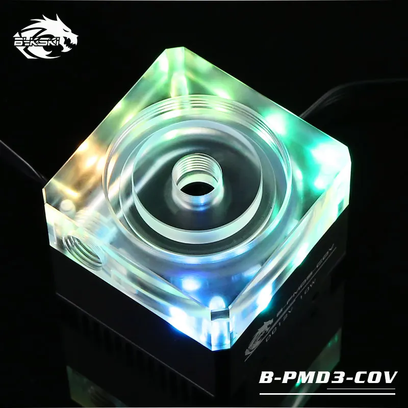 Bykski B-PMD3-COV 5 в RGB насос системы водяного охлаждения с радиатором 600L DDC серебристый