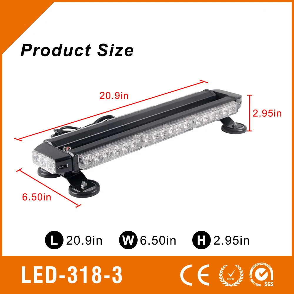 Light Bar Emergency Beacon Tow Truck Warn Response Strobe Lightbar LED