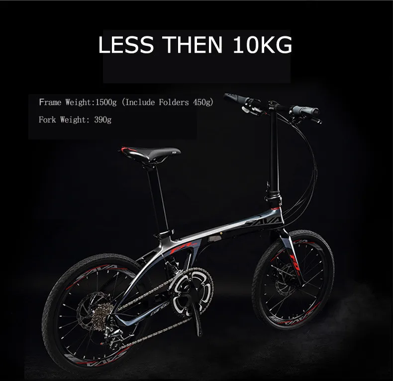 Discount Sava Folding Bike 20 Inch Folding Bicycle Foldable Carbon Folding Bike 20 Inch With Shimano 105 22 Speed Mini Compact City Bike 10