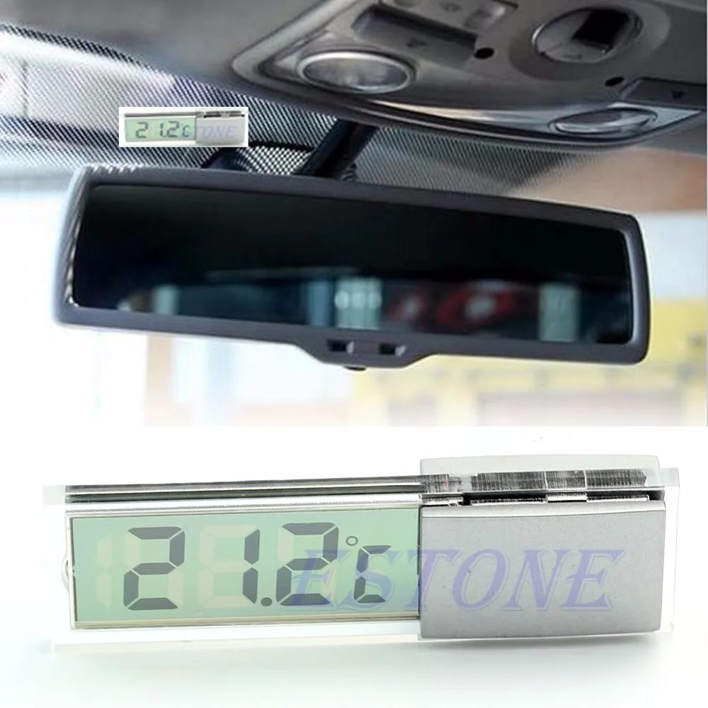 OOTDTY термометр присоска цифровое крепление на лобовое стекло автомобиля или зеркало заднего вида