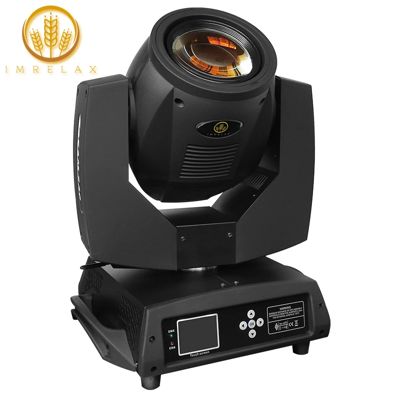 

IMRELAX Double Prism Sharpy Beam 230W 7R Moving Head Light with G-clamp Base Fast Silent Beam 230 Beam 7R Stage DJ Disco Light