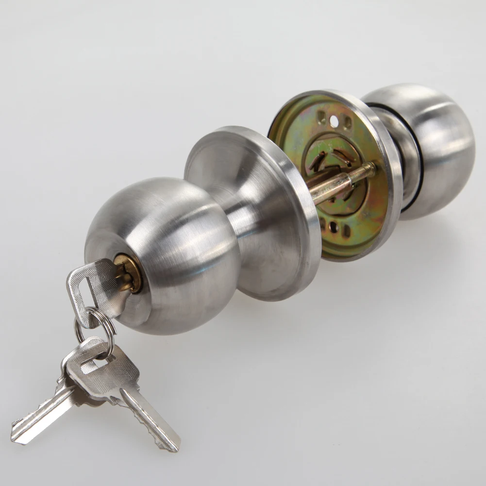 Stainless Steel Round Door Knobs Handle Internal Door Lock