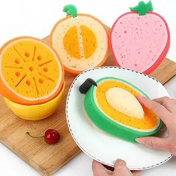 

Washing Sided Cleaning Dish Wipe Brush Sponge Scouring Gadget Kitchen Tools