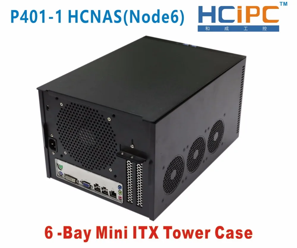 HCiPC 6Bay Mini ITX Tower чехол, 6Bay NAD HDD корпус, P401-1 HCNAS(Node6), 6bay NAS сервер