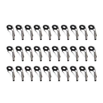 

Iron Fishing Rod Guide Rings 6 Kinds of Diameter Smooth 30pcs Set Saltwater High Quality Useful