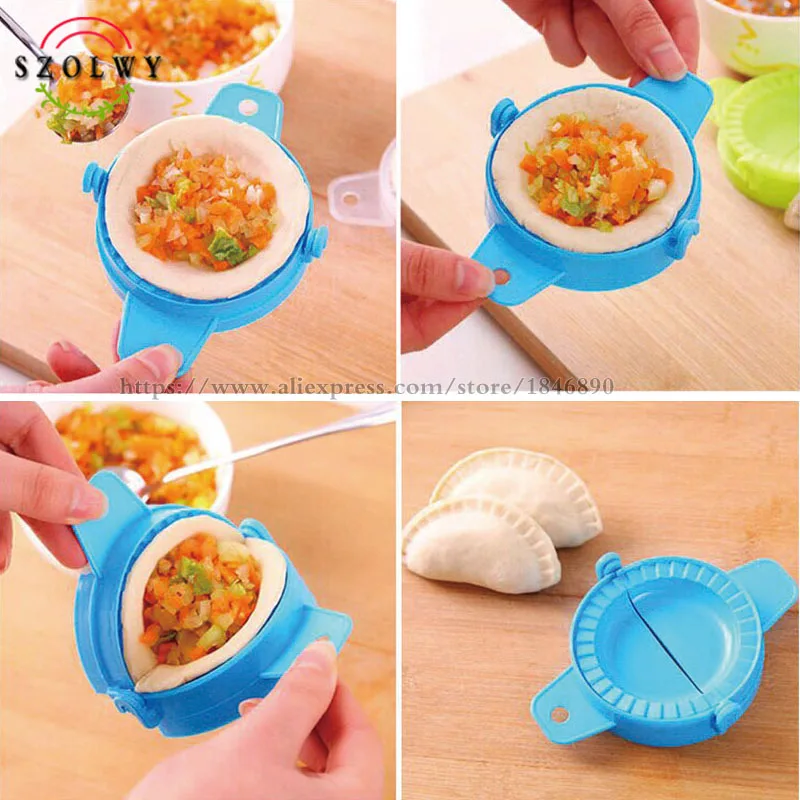 

Dumpling Press Ravioli Dough Pastry Pie Maker Gyoza Empanada Mold Mould Tool random color