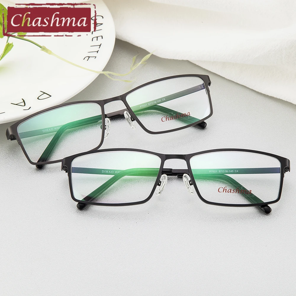 Мужская титановая оправа Chashma черная для очков из чистого титана высокое
